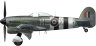 Hawker typhoon mk ib he x mn527 263 sqn raf