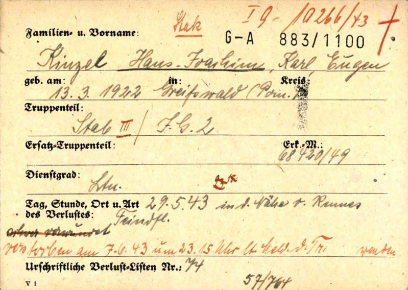 Hans joachim kinzel death certificate